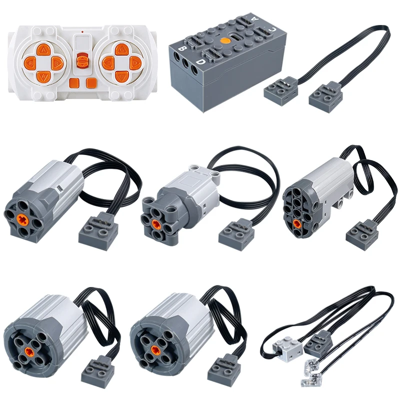 9PCS Electric Motor Set with LED Light Power Function Car Remote Control Lithium Battery Box MOC Building Block Electric Toy Car
9PCS Electric Motor Set with LED Light Power Function Car Remote Control Lithium Battery Box MOC Building Block Electric Toy Car