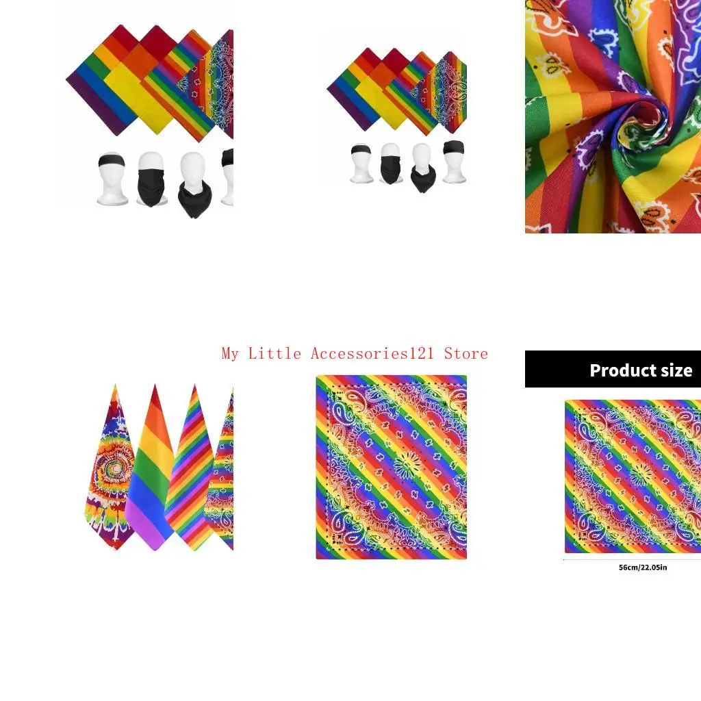 4 Pieces Rainbow Bandana for Men and Women Soft Hair Wrap Headwear Square Scarf for Enhancing Styles in Any Occasion
4 Pieces Rainbow Bandana for Men and Women Soft Hair Wrap Headwear Square Scarf for Enhancing Styles in Any Occasion