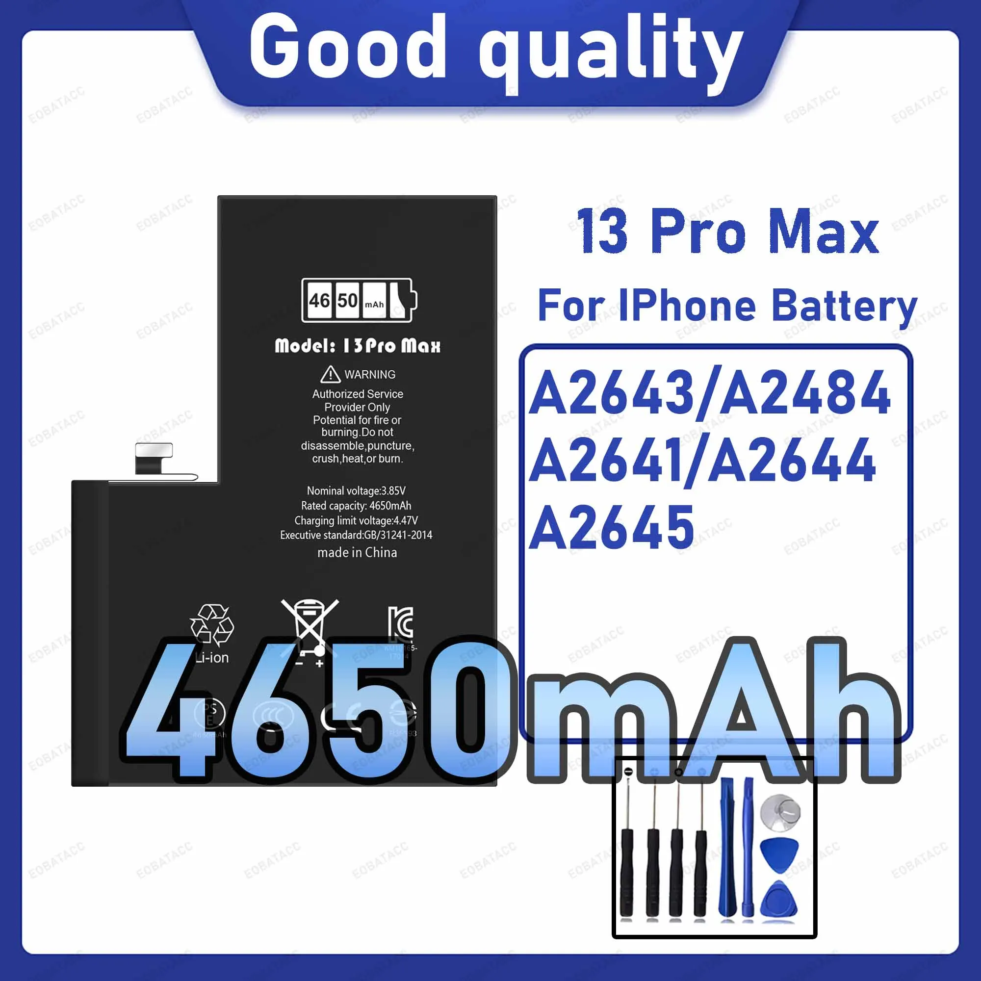 4650mAh Diagnostic Battery show genuine part no pop up message for iPhone 13 Pro Max battery
4650mAh Diagnostic Battery show genuine part no pop up message for iPhone 13 Pro Max battery