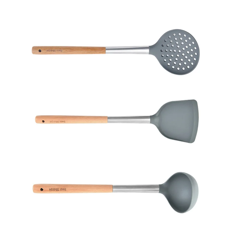 1 Silicone Shovel Spoon Strainer Kitchenware Set Premium Beech Heat Cold Resistant Non Stick Coating Easy Clean Home Restaurant
1 Silicone Shovel Spoon Strainer Kitchenware Set Premium Beech Heat Cold Resistant Non Stick Coating Easy Clean Home Restaurant