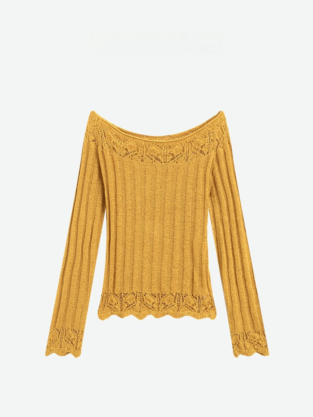 Comfortable Lace Knitted One-Shoulder Hollow out Vertical Stripe Texture Sweater Slimming Top Gentle Style Daily Wear Ladies
Comfortable Lace Knitted One-Shoulder Hollow out Vertical Stripe Texture Sweater Slimming Top Gentle Style Daily Wear Ladies