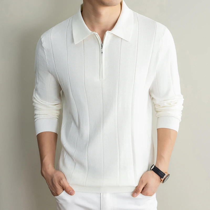 Summer New Men's Solid Color Long-Sleeved Simple Lapel Breathable Polo Shirt/Wxx-L10213
Summer New Men's Solid Color Long-Sleeved Simple Lapel Breathable Polo Shirt/Wxx-L10213