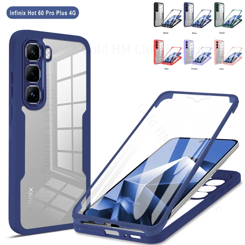 2 in 1 Transparent Hybrid Soft Bumper Case For Infinix Hot 60 Pro Plus 360° Clear Screen Protector Cover For INFINIX Hot 60 Pro
2 in 1 Transparent Hybrid Soft Bumper Case For Infinix Hot 60 Pro Plus 360° Clear Screen Protector Cover For INFINIX Hot 60 Pro