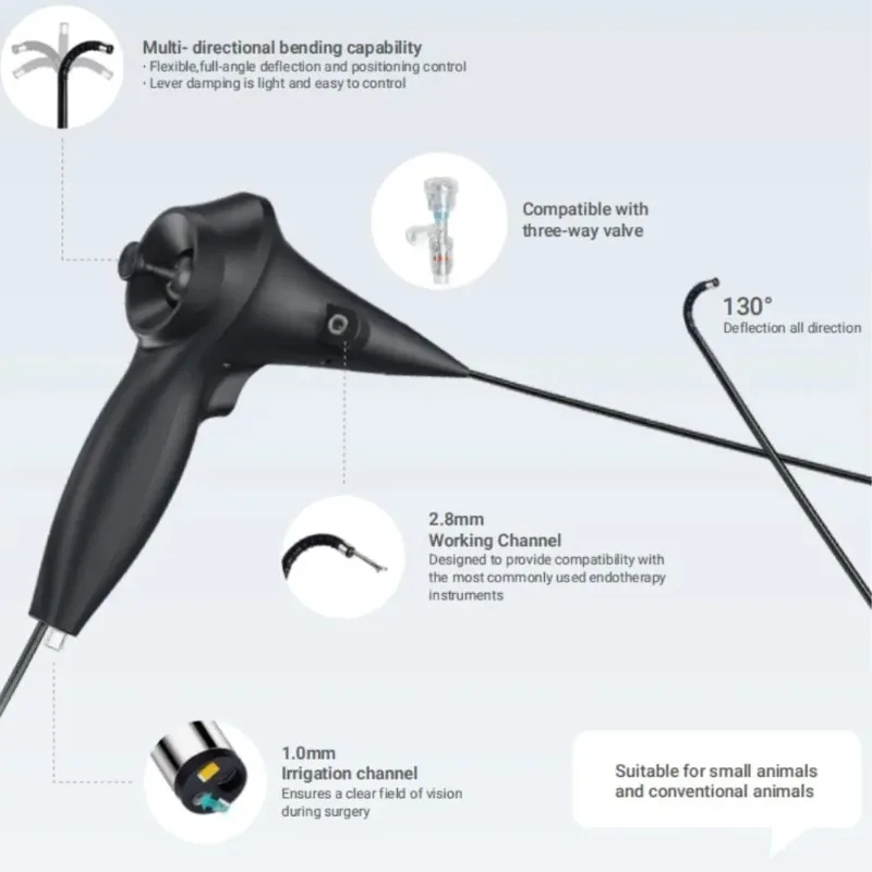 Flexible USB Vet Video Endoscope, HD Portable Veterinary Clinical Camera with Forcep Compatibility
Flexible USB Vet Video Endoscope, HD Portable Veterinary Clinical Camera with Forcep Compatibility