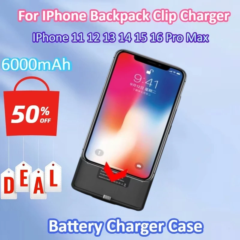 New 6000mAh Power Bank Battery Charger Case for IPhone 11 12 13 14 15 16 Pro Max 6 6s 7 8 Plus X XS Max XR SE 2020 Battery Case
New 6000mAh Power Bank Battery Charger Case for IPhone 11 12 13 14 15 16 Pro Max 6 6s 7 8 Plus X XS Max XR SE 2020 Battery Case