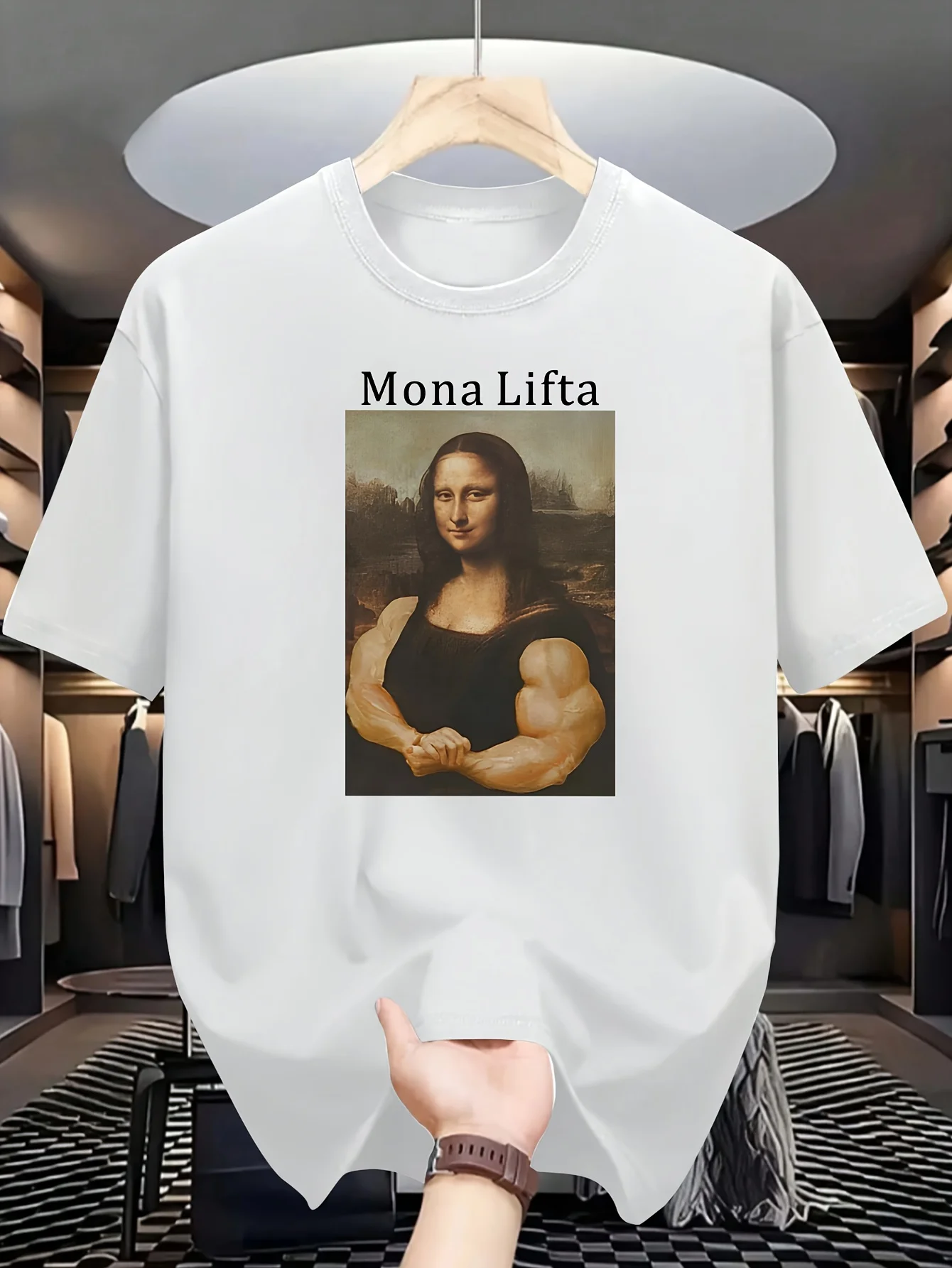 Модная мужская стандартная футболка Monalift, забавная Мона Лиза, фитнес-дизайн, уличная одежда унисекс, топы 2026
Модная мужская стандартная футболка Monalift, забавная Мона Лиза, фитнес-дизайн, уличная одежда унисекс, топы 2026