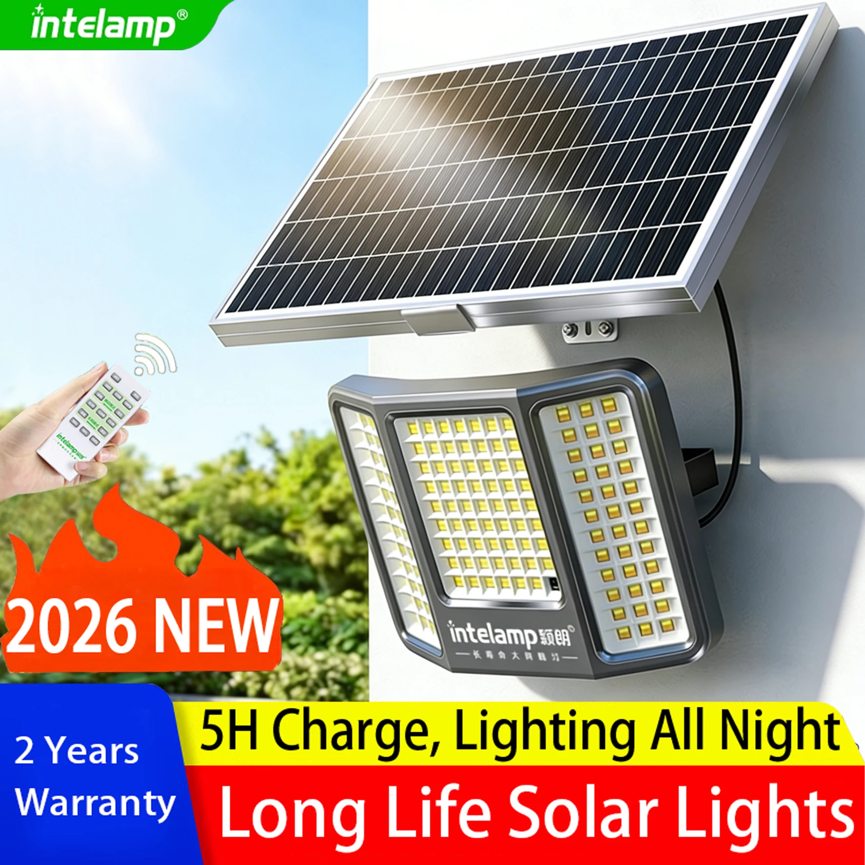 2026 New Solar Lights Outdoor With 3 Color Modes Super Bright Wall Lamp IP65 Waterproof Street Light for Garden Yard Path Garage
2026 New Solar Lights Outdoor With 3 Color Modes Super Bright Wall Lamp IP65 Waterproof Street Light for Garden Yard Path Garage
