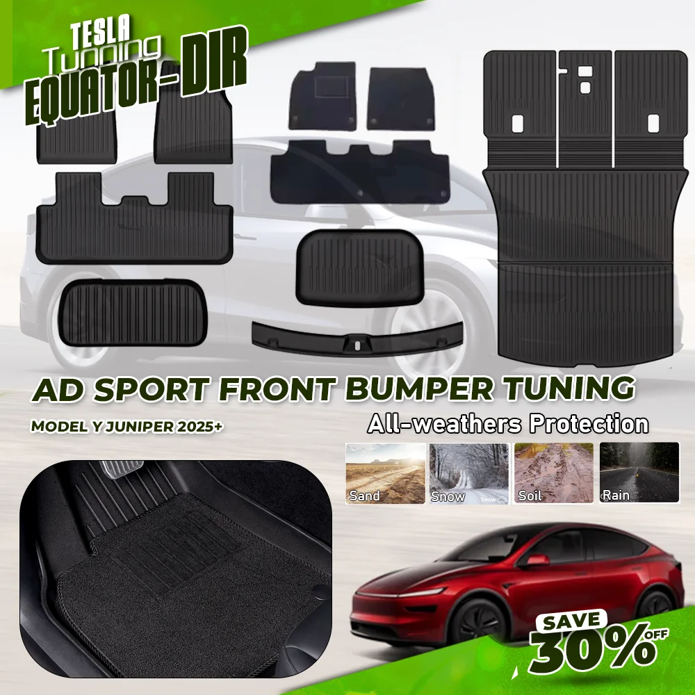 All Weather Car Mats For Tesla Model Y Juniper 2025 TPE Heavy-Duty Cargo Liners OEM Design Car , Waterproof & Anti-Slip Pads
All Weather Car Mats For Tesla Model Y Juniper 2025 TPE Heavy-Duty Cargo Liners OEM Design Car , Waterproof & Anti-Slip Pads