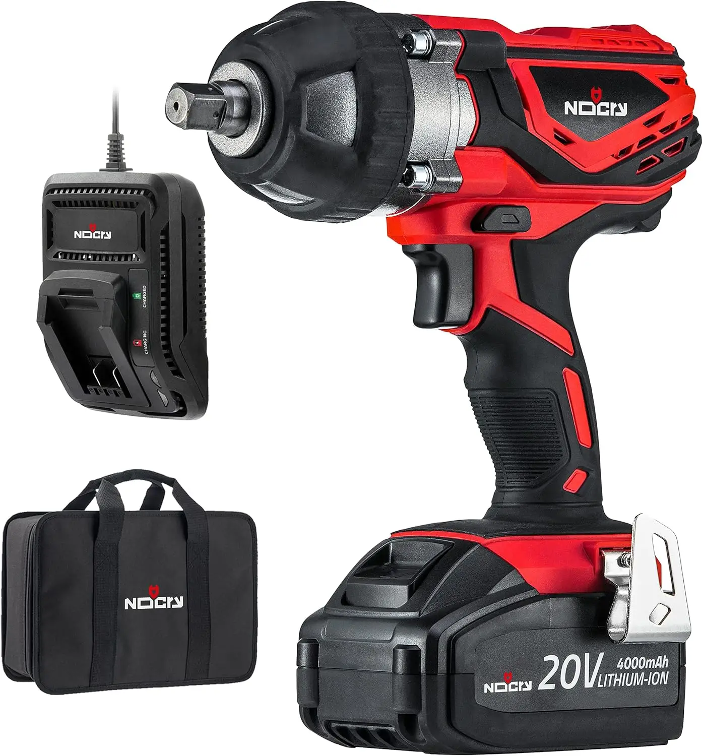 20V Cordless Impact Wrench - 300 ft-lb Torque, 1/2" Detent Anvil, 4.0Ah Battery & Fast Charger Included
20V Cordless Impact Wrench - 300 ft-lb Torque, 1/2" Detent Anvil, 4.0Ah Battery & Fast Charger Included