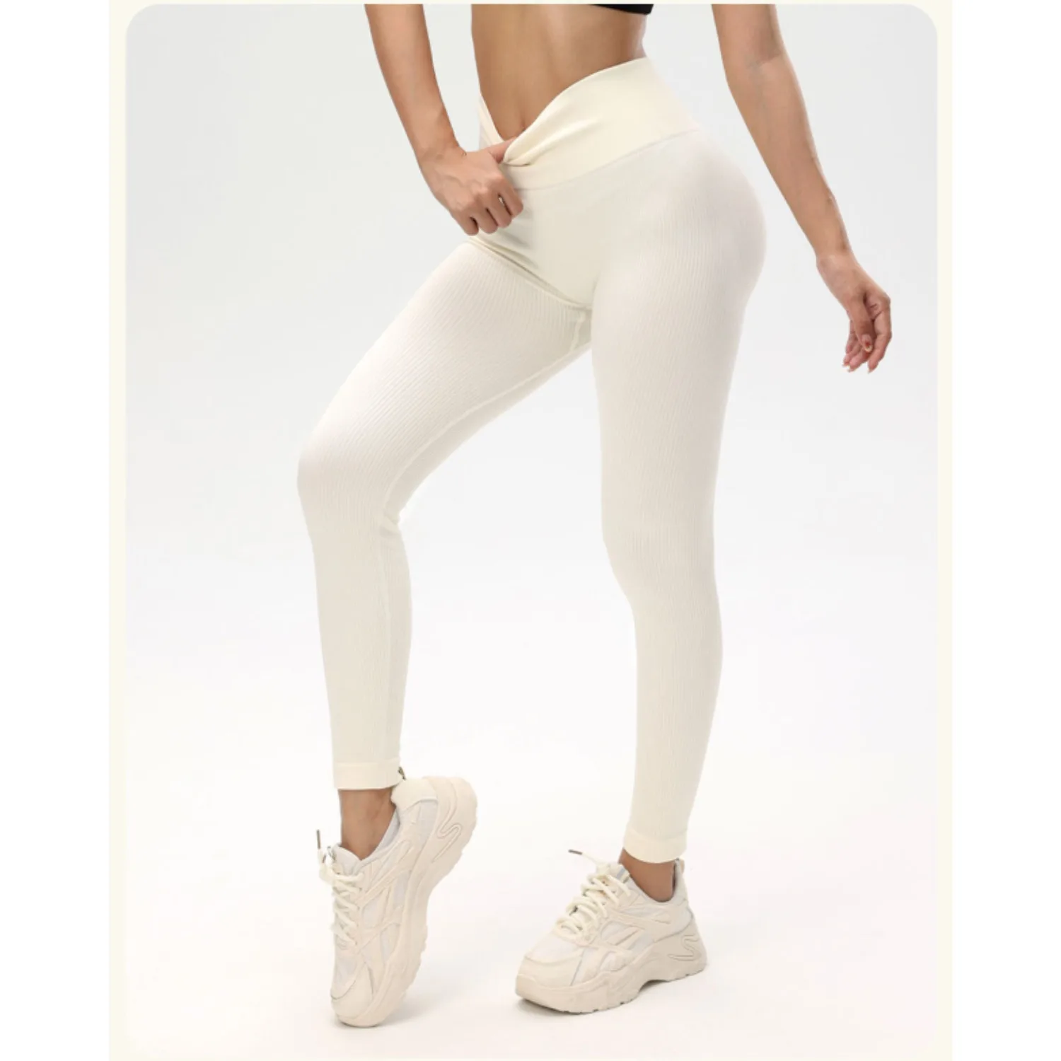 New Women's Knitted High Waist Yoga Pants Seamless Solid Color Peach Hip Thread Sports Pants Gym Fitness Tight Leggings
New Women's Knitted High Waist Yoga Pants Seamless Solid Color Peach Hip Thread Sports Pants Gym Fitness Tight Leggings