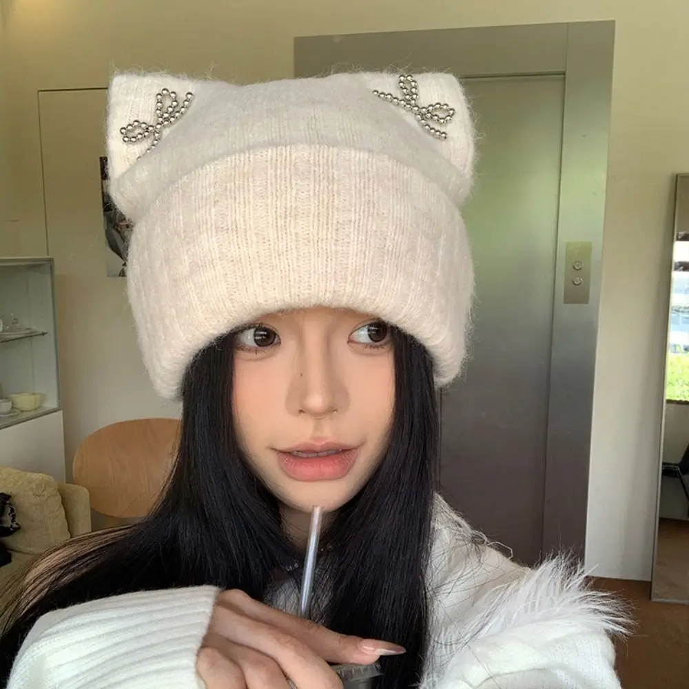 Harajuku Sweet Cool Cat Ears Beanie Hat Bow Fluffy Knitted Pullover Hat Streetwear Ear Protection Winter Wool Hat Girls
Harajuku Sweet Cool Cat Ears Beanie Hat Bow Fluffy Knitted Pullover Hat Streetwear Ear Protection Winter Wool Hat Girls