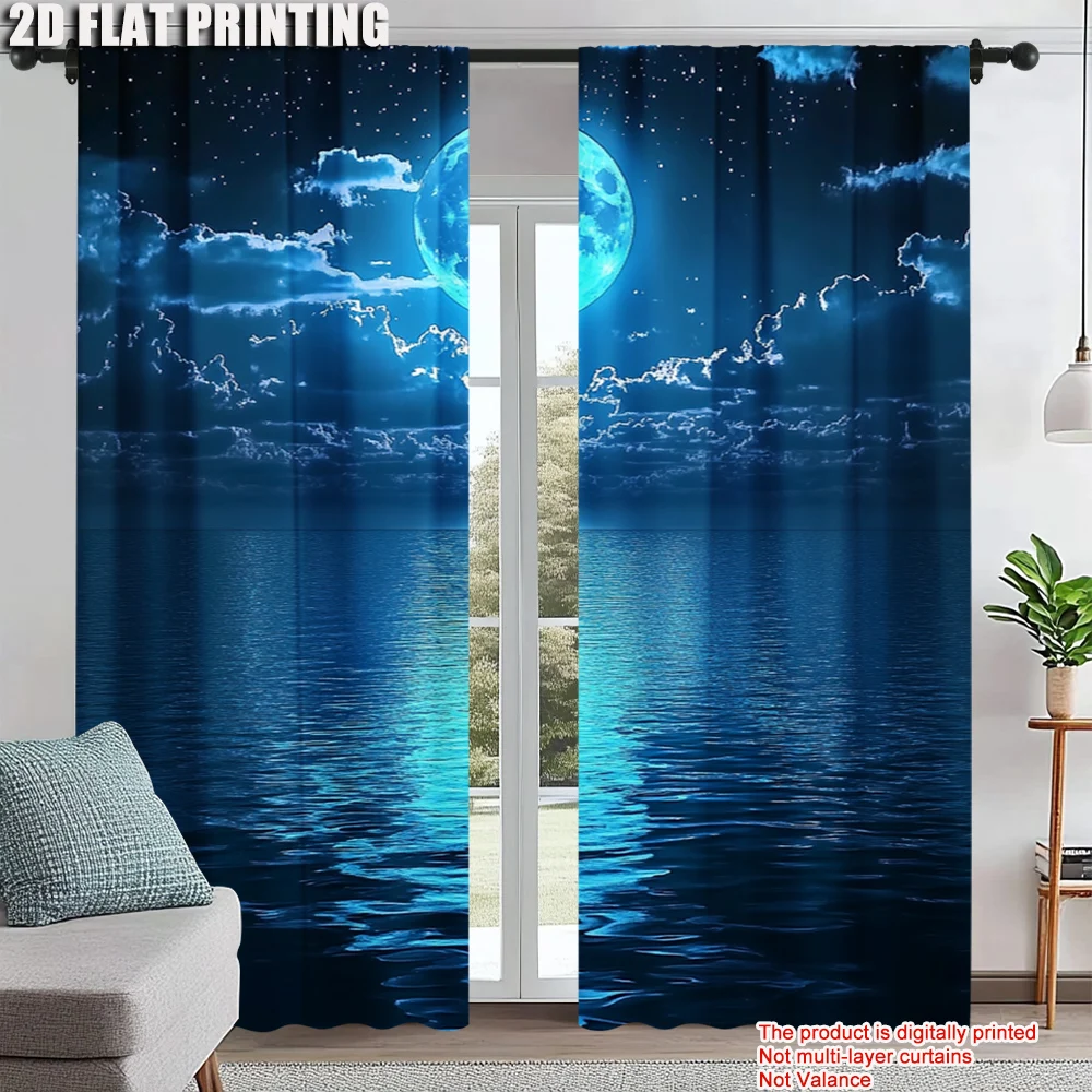 2Pcs Moon Pattern Curtains Rod Pocket Decorative Window Drapes Window Treatments For Bedroom Living Room Home Decoration Room
2Pcs Moon Pattern Curtains Rod Pocket Decorative Window Drapes Window Treatments For Bedroom Living Room Home Decoration Room