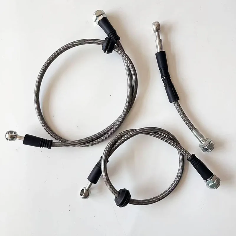 AN3 Stainless Steel Braided Hydraulic Brake Hose Motorcycle/Automobile Clutch Oil Line M10x1 Convex Concave Disc Brake Line Hose
AN3 Stainless Steel Braided Hydraulic Brake Hose Motorcycle/Automobile Clutch Oil Line M10x1 Convex Concave Disc Brake Line Hose