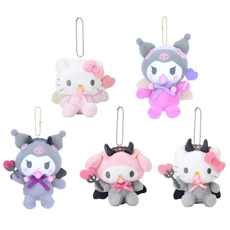 Милая серия Sanrio Kuromi Hello Kitty Melody Angel and Devil, каваи, плюшевая игрушка, рюкзак, подвеска, брелок, праздничные подарки
Милая серия Sanrio Kuromi Hello Kitty Melody Angel and Devil, каваи, плюшевая игрушка, рюкзак, подвеска, брелок, праздничные подарки