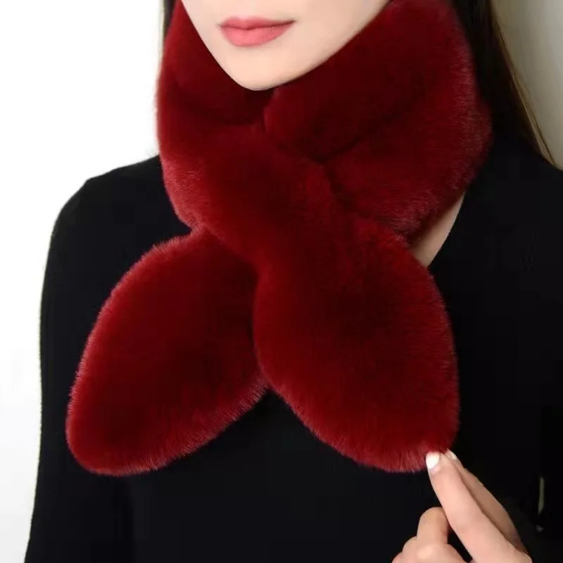 Scarf Women'sThick Warm Imitation Rex Rabbit Fur Bib All Neck Protection Plush Cross Scarf for Men and Women Velvety Beanie Sets
Scarf Women'sThick Warm Imitation Rex Rabbit Fur Bib All Neck Protection Plush Cross Scarf for Men and Women Velvety Beanie Sets
