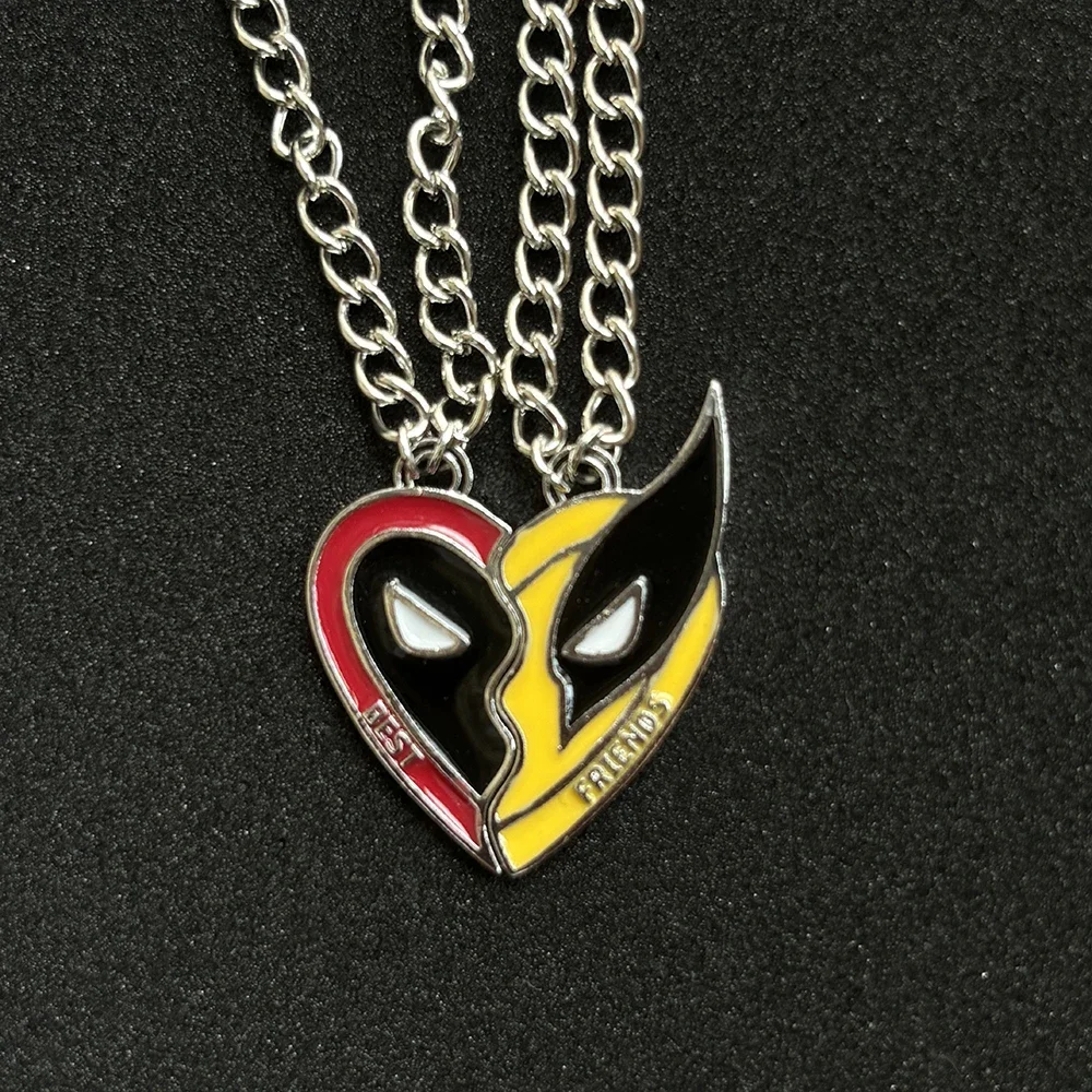 Movie Superhero Deadpool Wolverine Best Friend Necklace Unisex Punk Cosplay Pendant Choker Jewelry Accessories Gifts Halloween
Movie Superhero Deadpool Wolverine Best Friend Necklace Unisex Punk Cosplay Pendant Choker Jewelry Accessories Gifts Halloween