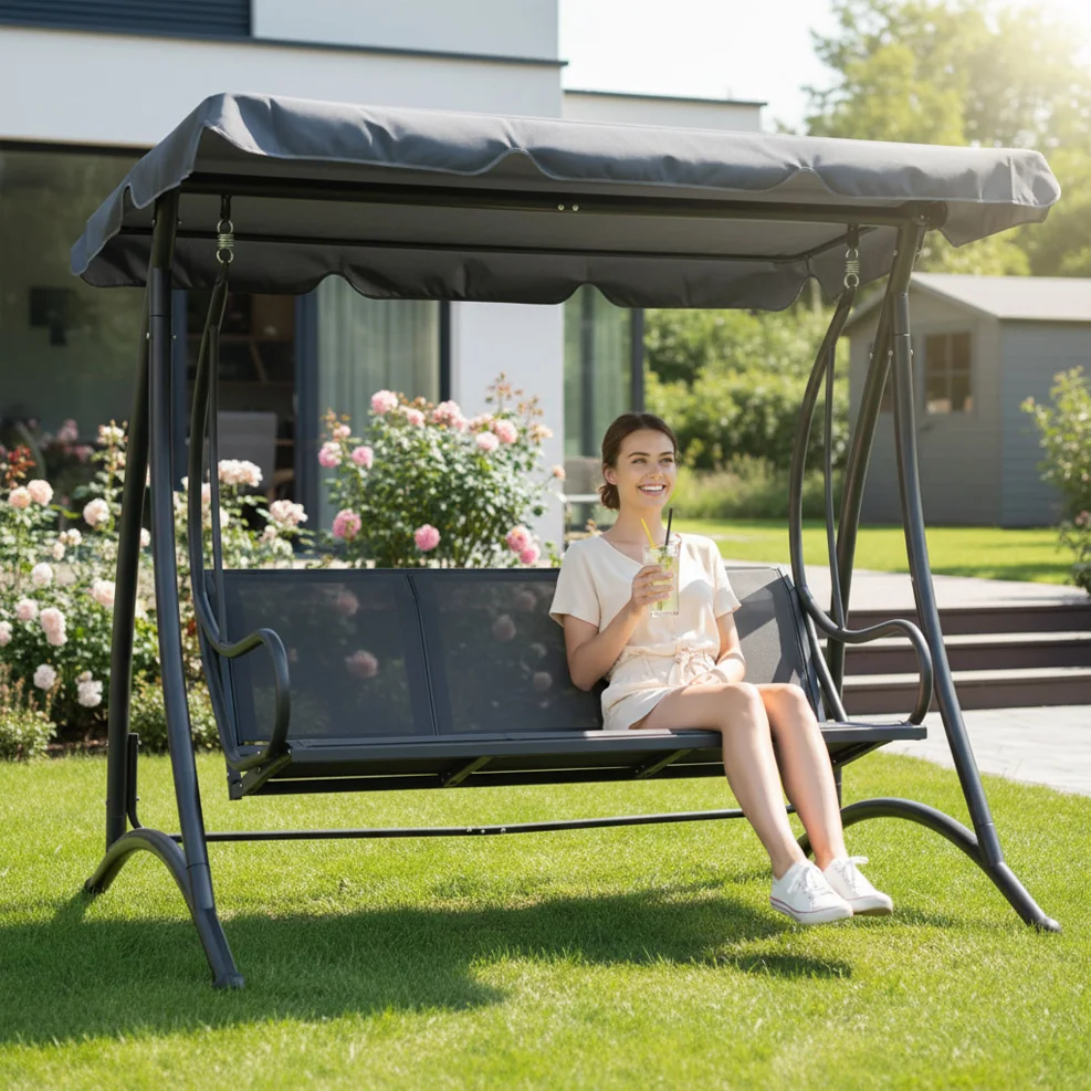 Лидер продаж, удобное качество, уличное металлическое кресло-качалка, кровать для использования в парке, современный дизайн, бренд Sinohere
Лидер продаж, удобное качество, уличное металлическое кресло-качалка, кровать для использования в парке, современный дизайн, бренд Sinohere