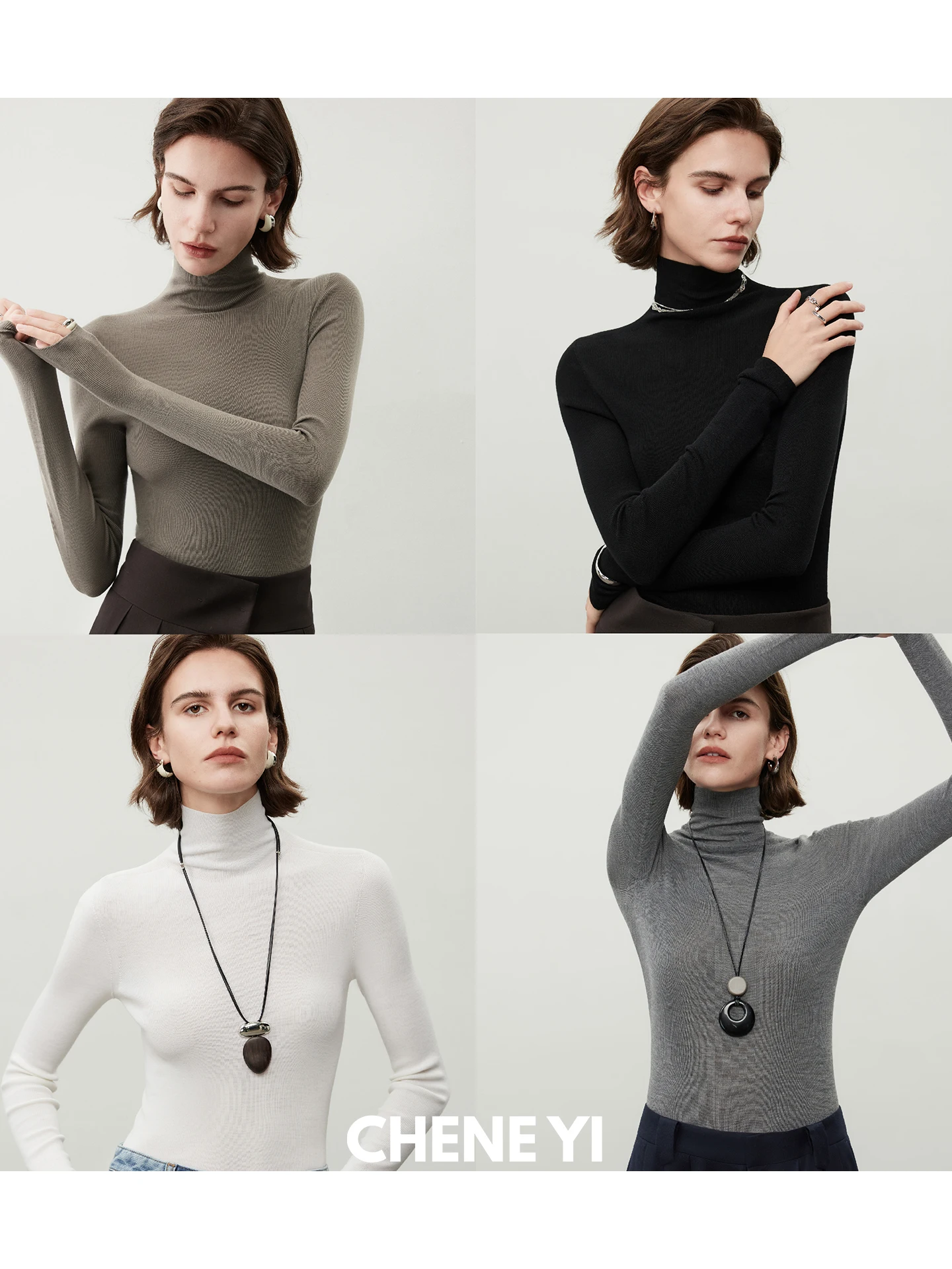 Cheney 60S Красивая мериносовая золотая шерсть, приятная для кожи, Zero Prure Sl, трикотажная основа с высоким воротником, женская мода
Cheney 60S Красивая мериносовая золотая шерсть, приятная для кожи, Zero Prure Sl, трикотажная основа с высоким воротником, женская мода