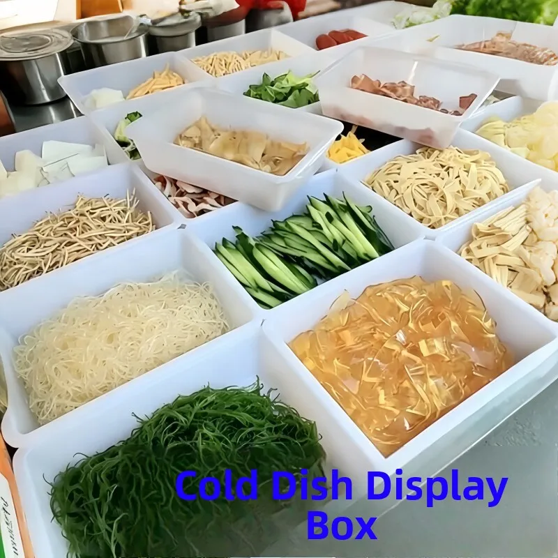 Food Grade Plastic Cold Dish Display Tray Rectangular Takeaway Box Commercial Use Storage Organizer for Household
Food Grade Plastic Cold Dish Display Tray Rectangular Takeaway Box Commercial Use Storage Organizer for Household