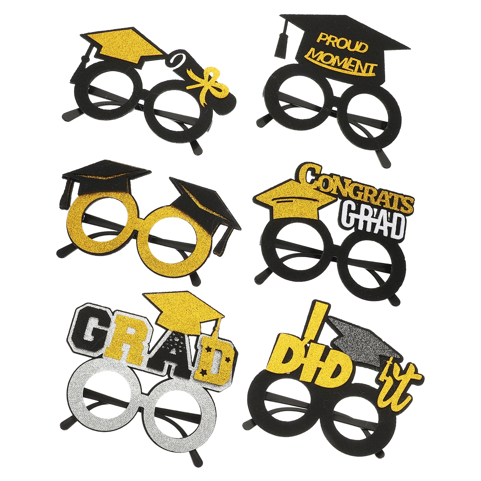 6pcs Photo Glasses Frame Graduation Decor Party Accessories Plastic Season Props Shooting Fun Wear Easy Convenient
6pcs Photo Glasses Frame Graduation Decor Party Accessories Plastic Season Props Shooting Fun Wear Easy Convenient