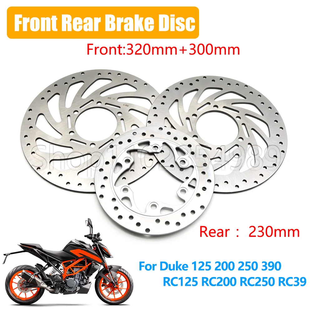 Motorcycle Parts Front Rear Brake Disc Rotor 230mm 300mm 320mm Brake Rotor For Duke 125 200 250 390 RC125 RC200 RC250 RC390
Motorcycle Parts Front Rear Brake Disc Rotor 230mm 300mm 320mm Brake Rotor For Duke 125 200 250 390 RC125 RC200 RC250 RC390