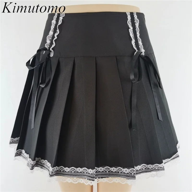 Kimutomo Mini Skirts Women Preppy Style Vintage Lace Patchwork Bandage High Waist Gothic Punk Style Y2k Skirt Female Sweet
Kimutomo Mini Skirts Women Preppy Style Vintage Lace Patchwork Bandage High Waist Gothic Punk Style Y2k Skirt Female Sweet