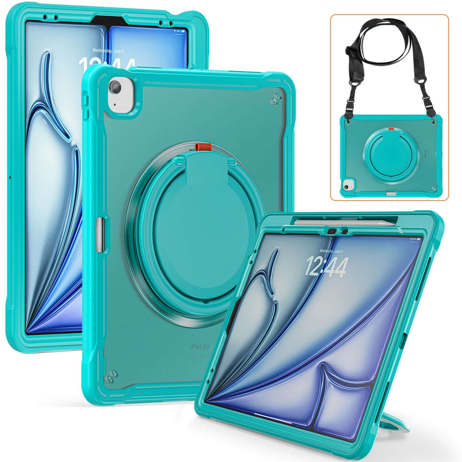 Hybrid Stand Tablet Case For iPad 9th Gen 8th 7th 10.2 360° Rotating Stand Shoulder Strap Cover For iPad Pro 11 Air4 Air5 10th
Hybrid Stand Tablet Case For iPad 9th Gen 8th 7th 10.2 360° Rotating Stand Shoulder Strap Cover For iPad Pro 11 Air4 Air5 10th