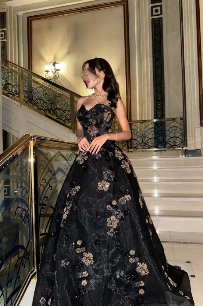 Jirocum Luxury Black Gold Silver Beaded Evening Dresses Strapless Sweetheart Neck Mermaid Gown for Gala & Prom
Jirocum Luxury Black Gold Silver Beaded Evening Dresses Strapless Sweetheart Neck Mermaid Gown for Gala & Prom