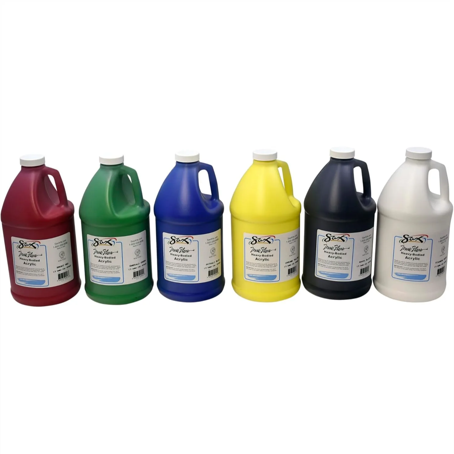 Acrylic Paint Set 1/2 Gallon 6 Assorted Colors for Art Projects with Medium Body
Acrylic Paint Set 1/2 Gallon 6 Assorted Colors for Art Projects with Medium Body