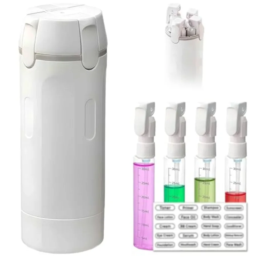4 in 1 Travel Pump Dispenser Bottle, 30ML 4 Pack Leak-Proof Pump Containers with Measurement Scale and Label Stickers, Portable
4 in 1 Travel Pump Dispenser Bottle, 30ML 4 Pack Leak-Proof Pump Containers with Measurement Scale and Label Stickers, Portable