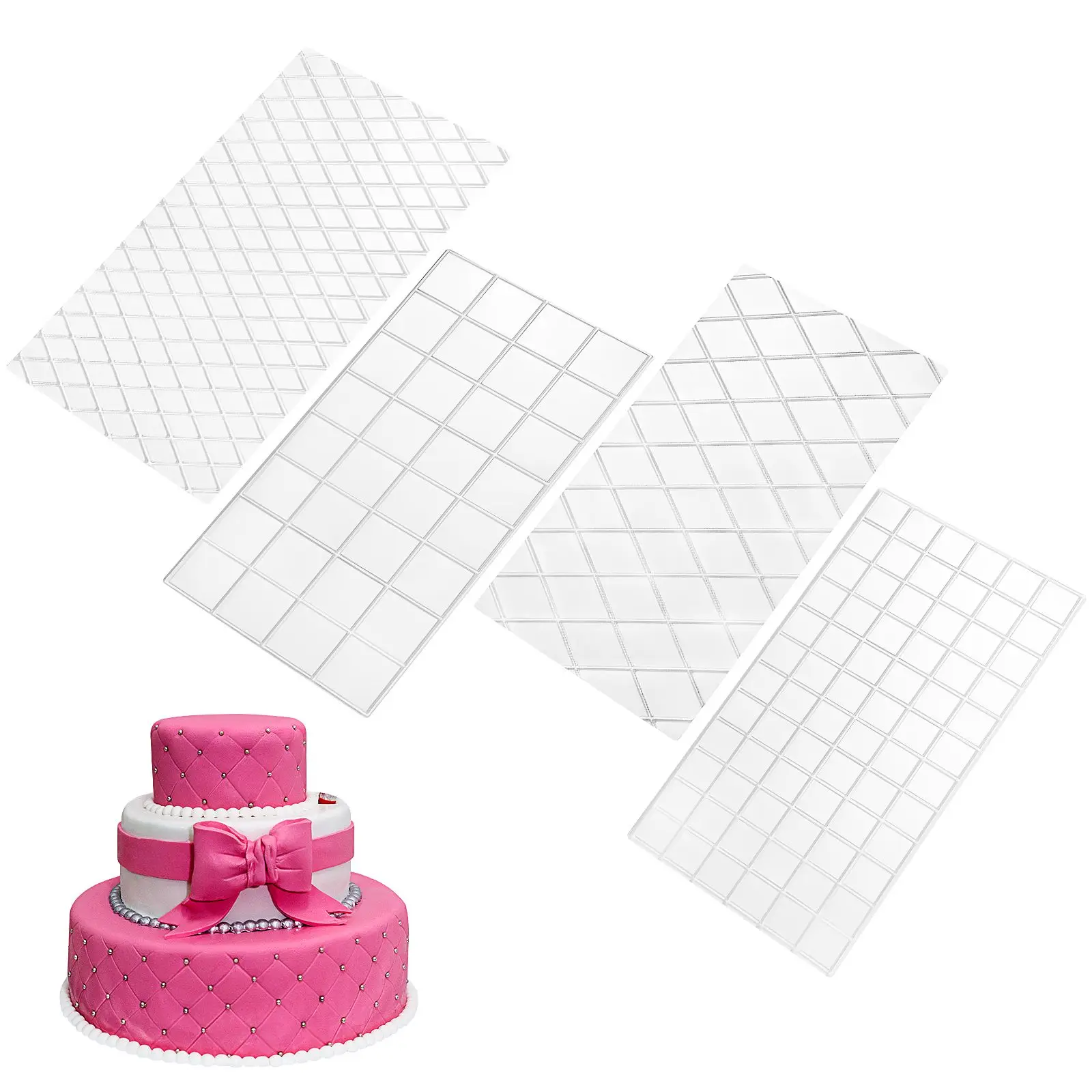 4 Pcs Cake Mold Fondant Flower Molds 31 7x15 7cm Reusable Embossing Tools Baking Accessories Plastic Engraving
4 Pcs Cake Mold Fondant Flower Molds 31 7x15 7cm Reusable Embossing Tools Baking Accessories Plastic Engraving