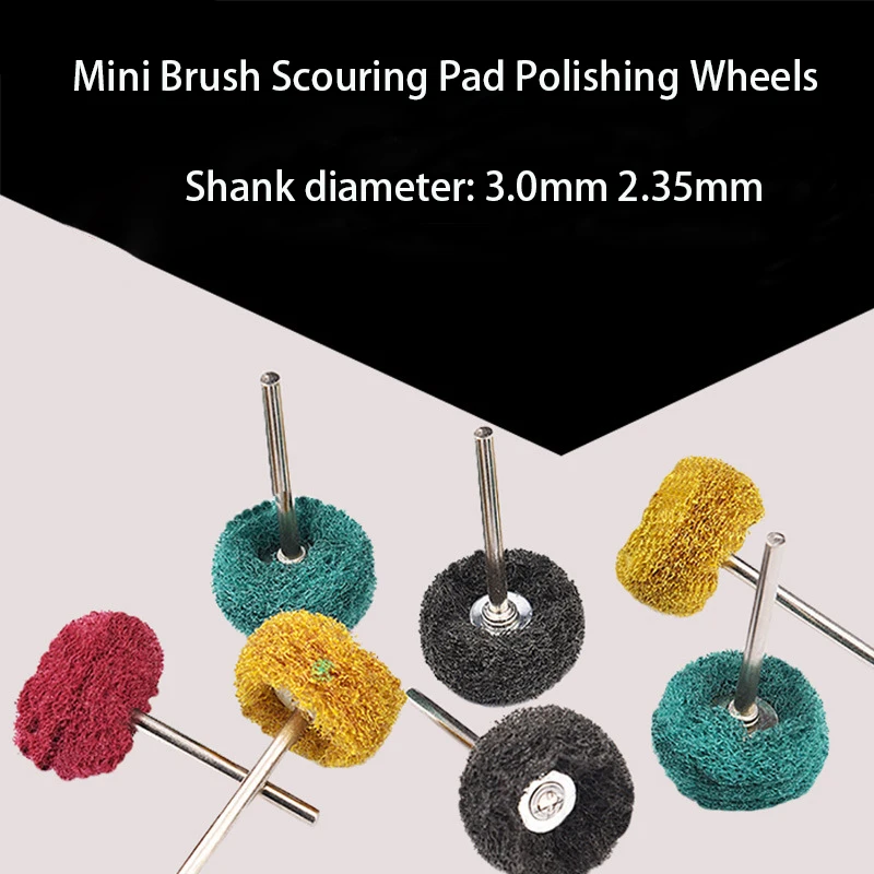 10-50Pcs Mini Brush Scouring Pad Polishing Wheels 3.0/2.35mm Shank Nylon Fibre Grinding Sanding Head Buffing Rotary Tools
10-50Pcs Mini Brush Scouring Pad Polishing Wheels 3.0/2.35mm Shank Nylon Fibre Grinding Sanding Head Buffing Rotary Tools