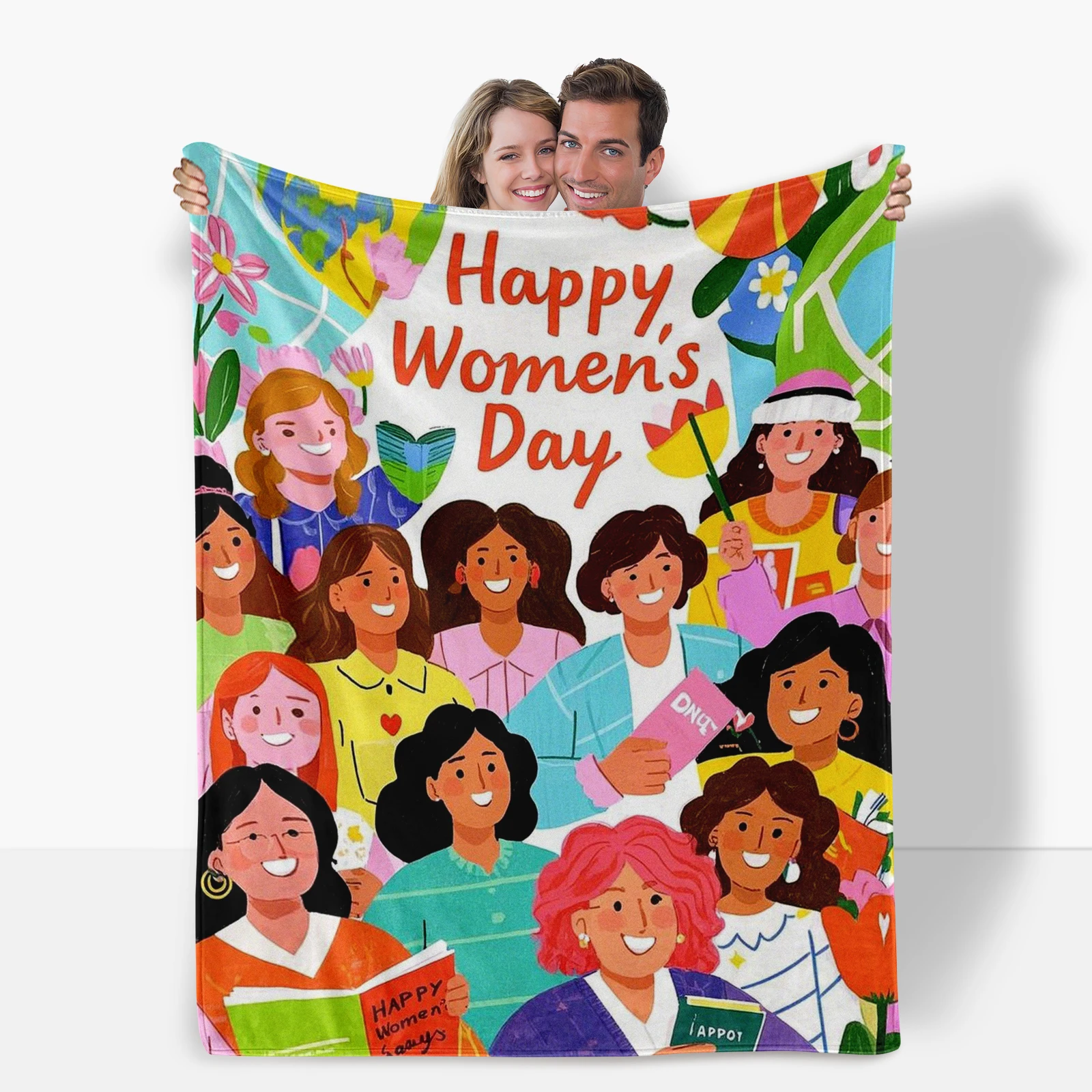 Illustrative Cartoon Females And Warm Text Together On A Women'S Day Flannel Blanket For Cherishing
Illustrative Cartoon Females And Warm Text Together On A Women'S Day Flannel Blanket For Cherishing