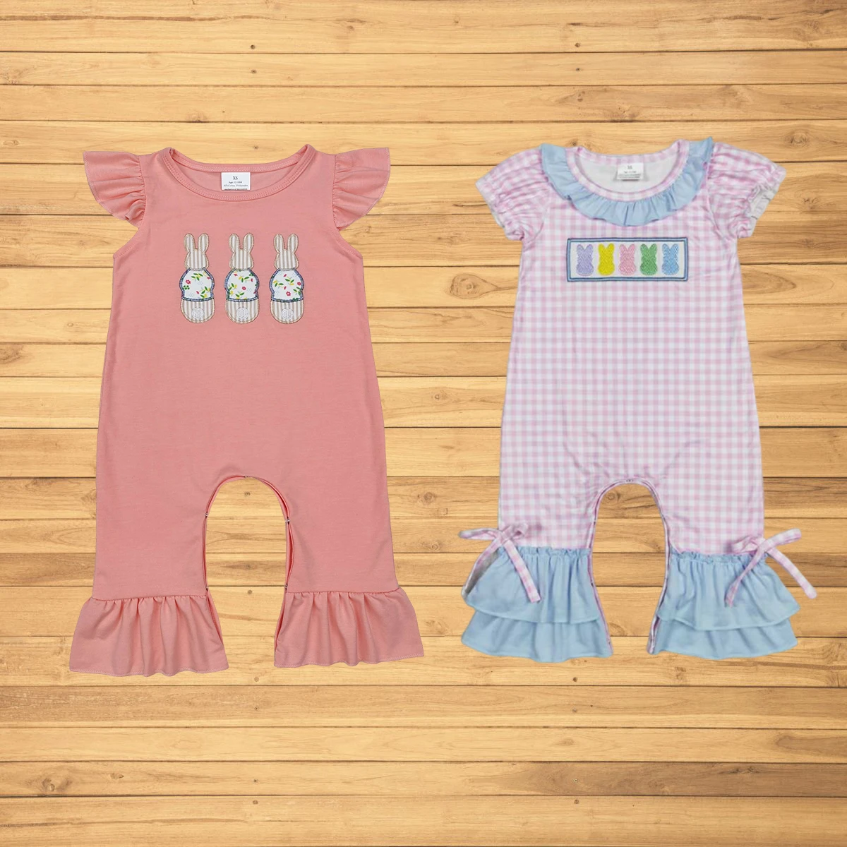 Wholesale hot sale western boutique baby kids clothes newborn toddler Baby Infant Girls Easter Rabbits Pink Rompers
Wholesale hot sale western boutique baby kids clothes newborn toddler Baby Infant Girls Easter Rabbits Pink Rompers