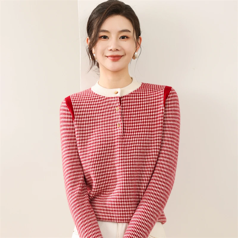 Женский свитер, пуловер из 100% мериносовой шерсти, осенне-зимняя одежда, художественный вязаный дизайн в стиле ретро с рисунком «гусиные лапки»
Женский свитер, пуловер из 100% мериносовой шерсти, осенне-зимняя одежда, художественный вязаный дизайн в стиле ретро с рисунком «гусиные лапки»