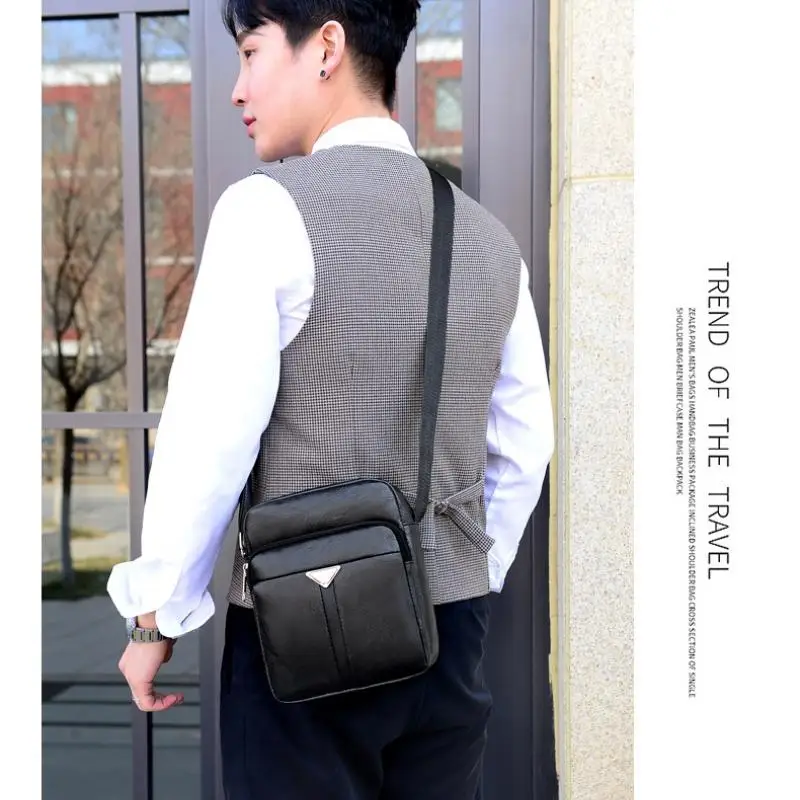 Men's Casual Crossbody Briefcase Backpack Korean Business Vertical Leather Business Flap Solid Color Messenger Bag
Men's Casual Crossbody Briefcase Backpack Korean Business Vertical Leather Business Flap Solid Color Messenger Bag