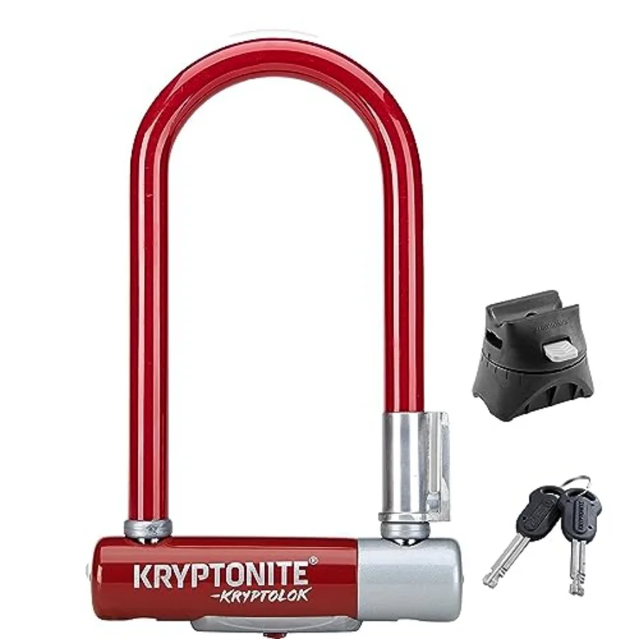 Kryptolok Mini-7 Bike U-Lock, Heavy Duty Anti-Theft Bicycle U Lock, 12.7mm Shackle with Mounting Bracket and Keys, High Securit
Kryptolok Mini-7 Bike U-Lock, Heavy Duty Anti-Theft Bicycle U Lock, 12.7mm Shackle with Mounting Bracket and Keys, High Securit