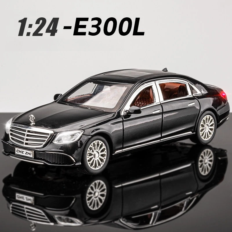 Модель автомобиля E300L класса люкс в масштабе 1:24 с имитацией звука и света, игрушка-машинка, коллекционные украшения, подарки для хобби
Модель автомобиля E300L класса люкс в масштабе 1:24 с имитацией звука и света, игрушка-машинка, коллекционные украшения, подарки для хобби