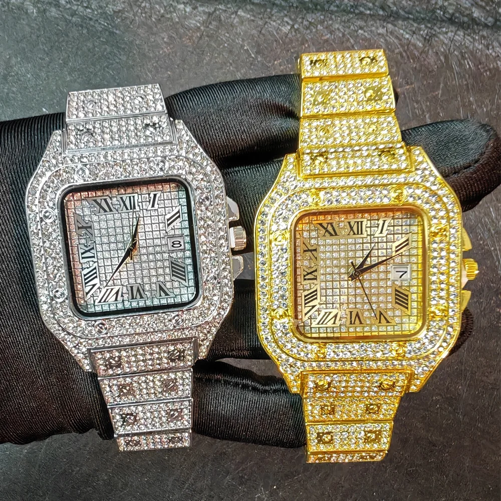 Silver Alloy Decoration Hot Sale Ice Out Full Diamond Quartz Watch for Men Top Brand Luxury Wristwatch Fashion Watches Clock
Silver Alloy Decoration Hot Sale Ice Out Full Diamond Quartz Watch for Men Top Brand Luxury Wristwatch Fashion Watches Clock