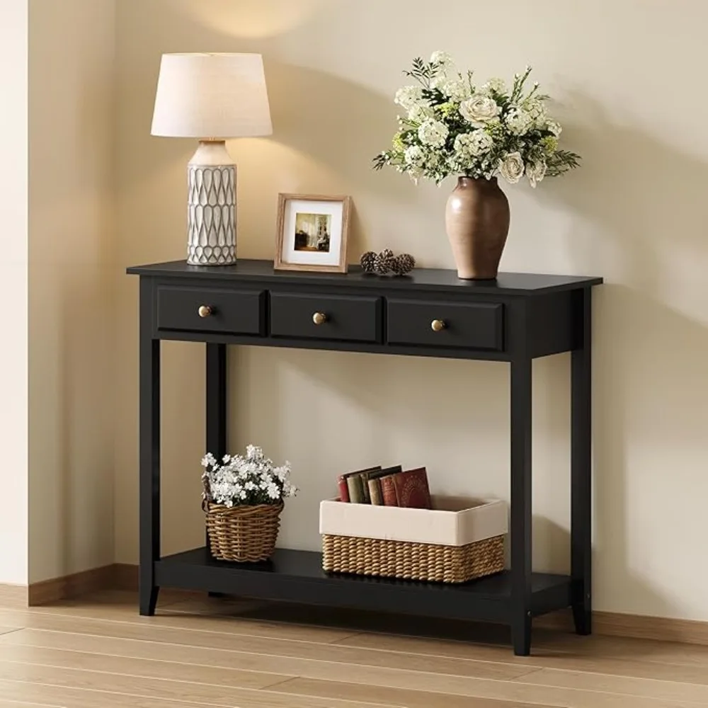 ole Table with 3 Ders, Wood Entryway Table with Storage Shel, Soa Tables Narrow Long or Living Room, Entryway, Hallway, oyer, Bl
ole Table with 3 Ders, Wood Entryway Table with Storage Shel, Soa Tables Narrow Long or Living Room, Entryway, Hallway, oyer, Bl