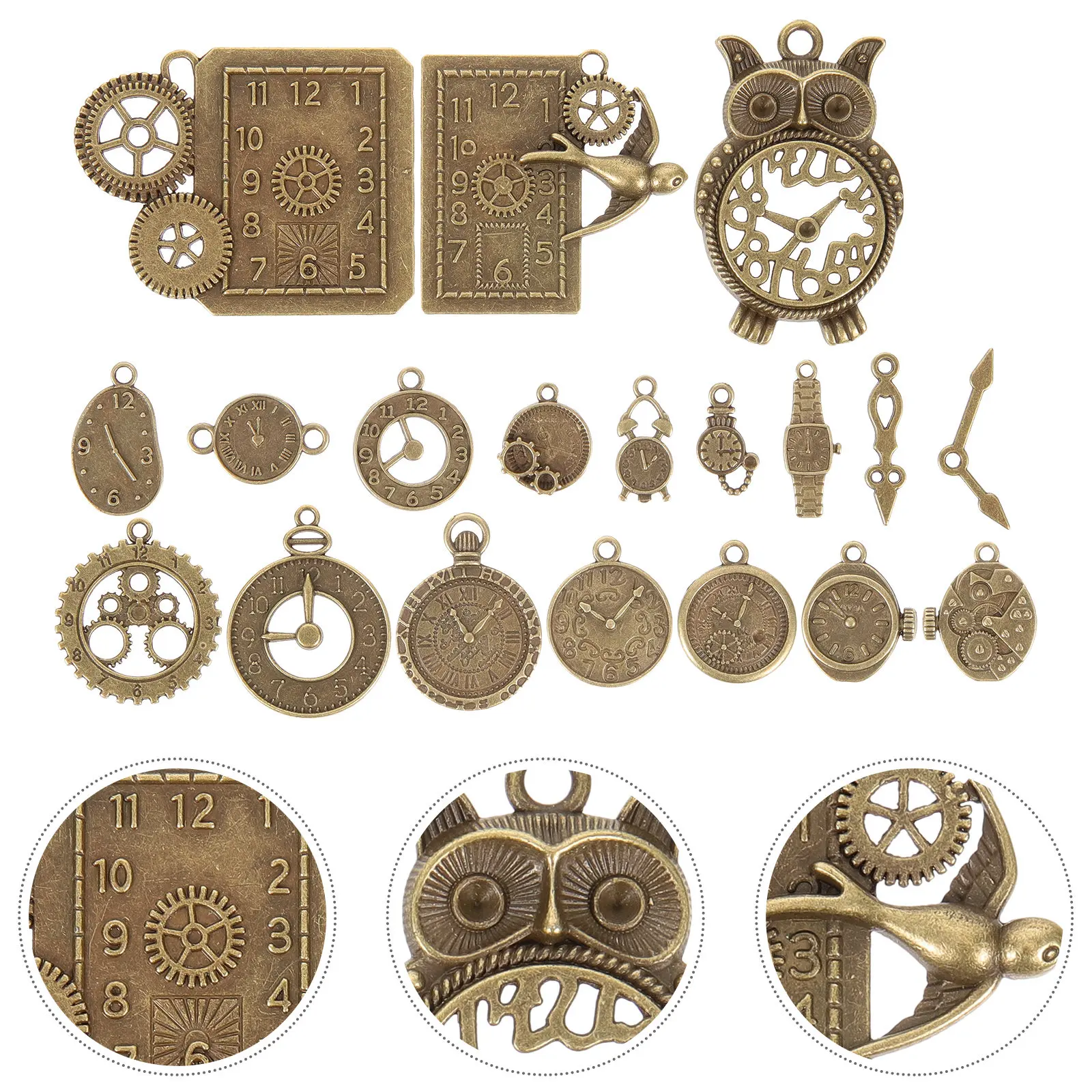 1 упаковка аксессуаров для браслетов ручной работы: винтажные подвески из сплава для часов, для изготовления украшений своими руками, ретро-кулоны, декоративные элементы
1 упаковка аксессуаров для браслетов ручной работы: винтажные подвески из сплава для часов, для изготовления украшений своими руками, ретро-кулоны, декоративные элементы