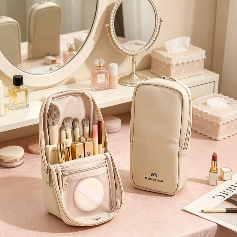 Portable Stand-Up Makeup Brush Storage Bag Multi-Compartment Travel Comestic Tools Bag Dustproof PU Cosmetic Brush Storage Pouch
Portable Stand-Up Makeup Brush Storage Bag Multi-Compartment Travel Comestic Tools Bag Dustproof PU Cosmetic Brush Storage Pouch