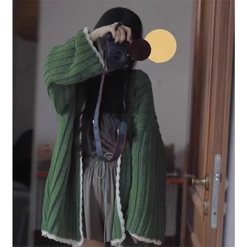 Loose een Knitted Cardigan Sweater Long Sve V-Ne Mid-Length Korean Sle Commute Faion Early Autumn Lazy Sle Outer...
Loose een Knitted Cardigan Sweater Long Sve V-Ne Mid-Length Korean Sle Commute Faion Early Autumn Lazy Sle Outer...