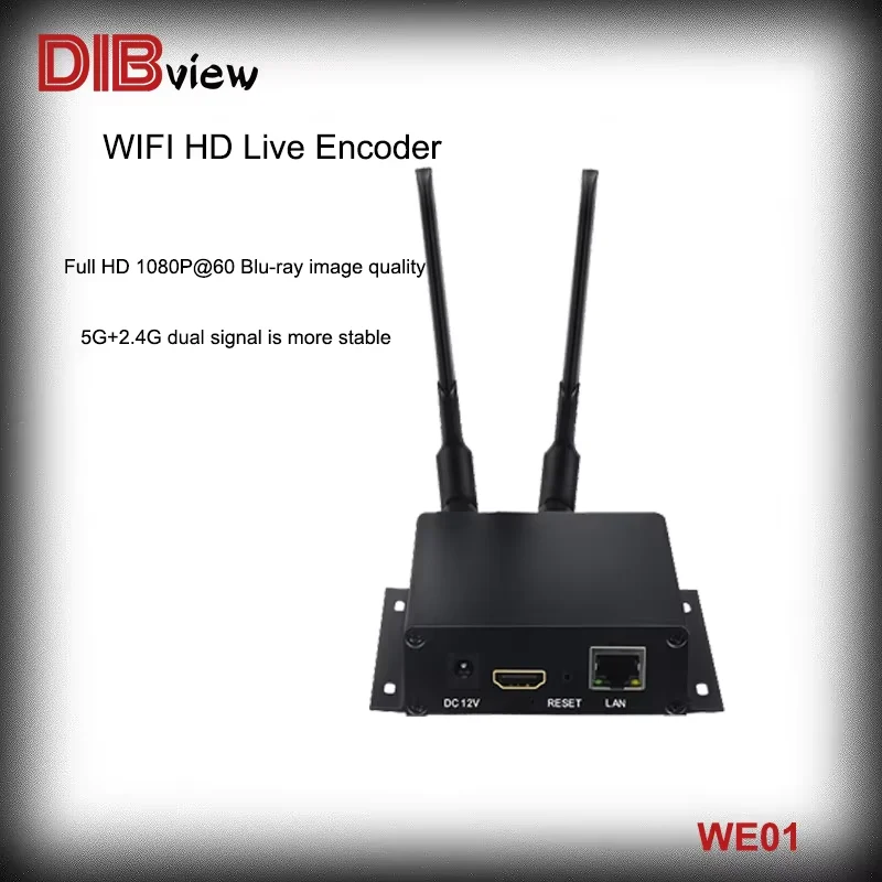 Dibvew WE01 H.264 WIFI аудио трансляция HD-IP кодировщик потоковой передачи RTSP, HTTP, RTMP, UDP, мультистаст и единоаст
Dibvew WE01 H.264 WIFI аудио трансляция HD-IP кодировщик потоковой передачи RTSP, HTTP, RTMP, UDP, мультистаст и единоаст