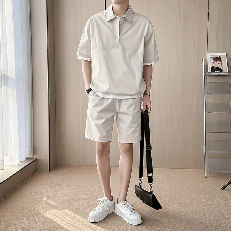 Summer Casual Loose Men's ort Sve ort Pants Set Two-Piece irt Trendy Korean Version Youth Faion Sportswear
Summer Casual Loose Men's ort Sve ort Pants Set Two-Piece irt Trendy Korean Version Youth Faion Sportswear