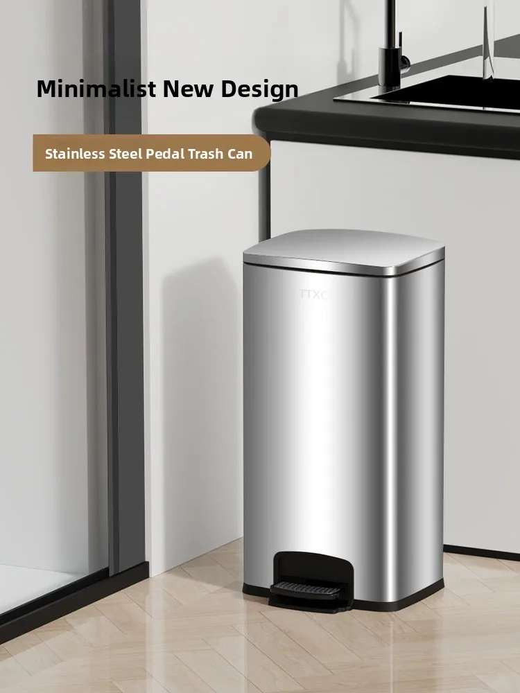 Большое мусорное ведро для кухни из нержавеющей стали с педалью, для гостиной, простое, стильное, 50 л, общая вместимость
Большое мусорное ведро для кухни из нержавеющей стали с педалью, для гостиной, простое, стильное, 50 л, общая вместимость