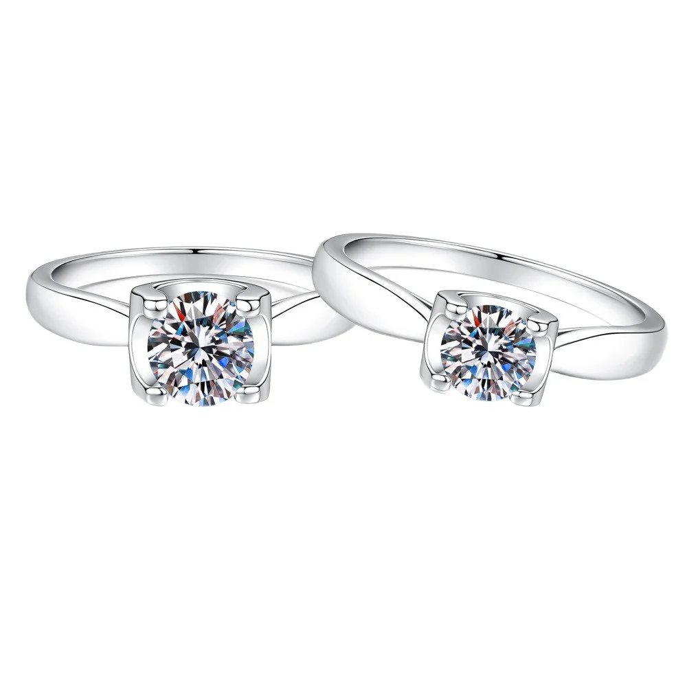 D Color 0.5-1ct Moissanite Ring S925 Sterling Silver Wedding Rings for Woman Marry Anniversary Party High-End Jewelry Gift
D Color 0.5-1ct Moissanite Ring S925 Sterling Silver Wedding Rings for Woman Marry Anniversary Party High-End Jewelry Gift