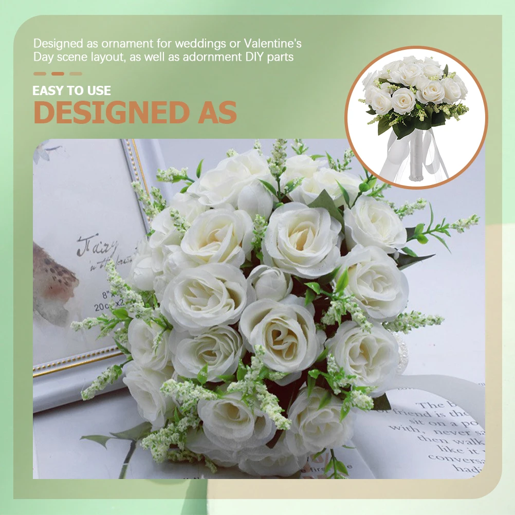 Silk Pearl Bouquet Wedding Flowers Bridesmaid Elegant Rose Ribbon Decor Bouquet For Wedding DIY Parts Valentines Layout
Silk Pearl Bouquet Wedding Flowers Bridesmaid Elegant Rose Ribbon Decor Bouquet For Wedding DIY Parts Valentines Layout