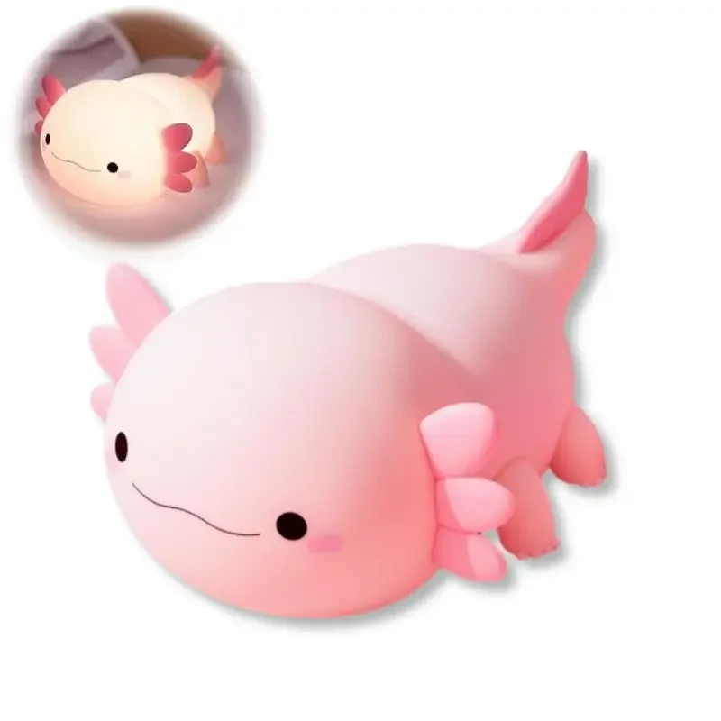 Ночник Yudodo Kawaii Axolotl из силикона, розовый, с регулировкой яркости, сенсорный, перезаряжаемый, мягкий светильник для детской комнаты
Ночник Yudodo Kawaii Axolotl из силикона, розовый, с регулировкой яркости, сенсорный, перезаряжаемый, мягкий светильник для детской комнаты