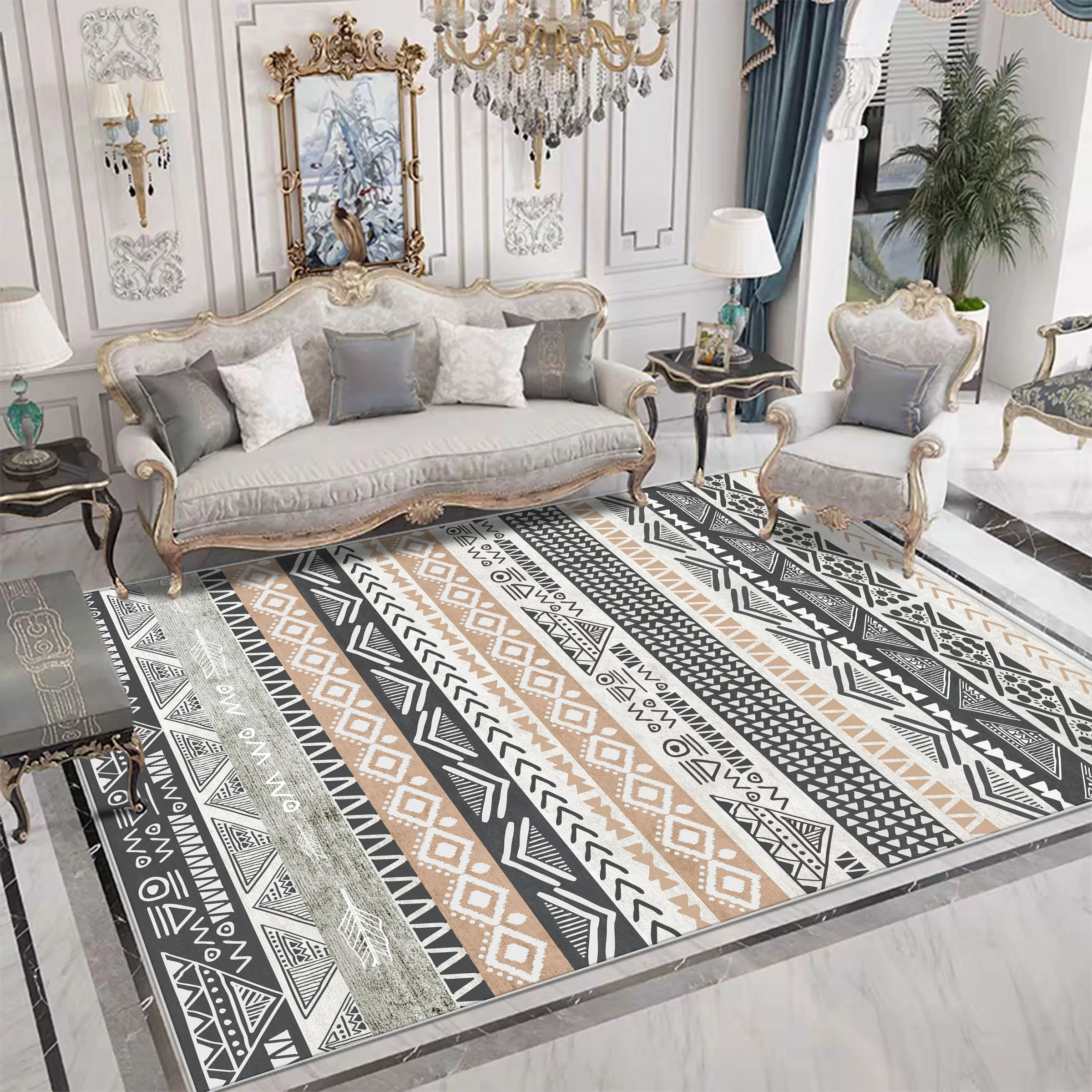 Retro Ethnic Style Large Rugs for Living Room Decoration Home Light Luxury Coffee Tables Mat Soft Easy Cleaning Bedroom Carpet
Retro Ethnic Style Large Rugs for Living Room Decoration Home Light Luxury Coffee Tables Mat Soft Easy Cleaning Bedroom Carpet